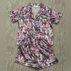 Girls Labubu Shorts and Top 2 Piece Pajama Set by Tweenstyle Size 8